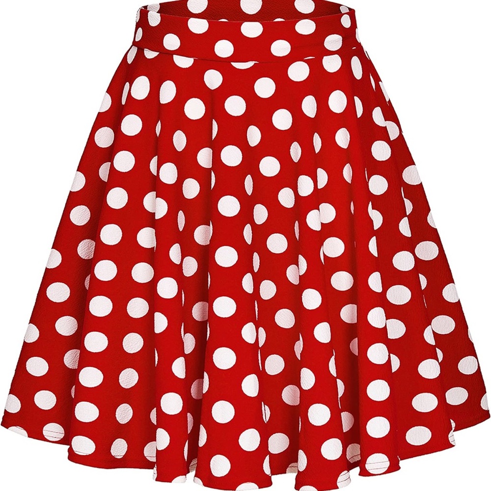 Like new Minnie Mouse style casual stretch flared A-line skater skirt